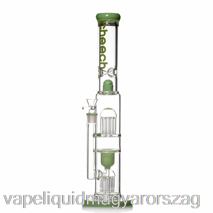 Cheech üveg Dupla Fa Nagy Rig Bong Zöld Vape Pen